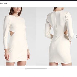 Express Strong Shoulder Side Cutout Mini Dress